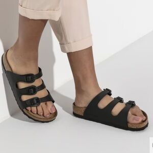 Birkenstock Florida Navy Blue Soft Footbed Oiled Leather Sz 40/ 9-9.5 Narrow Fit